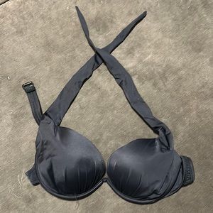 Padded black bikini top